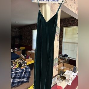 Express Velvet Green Dress